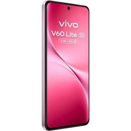 Vivo Smartphone V60 Lite 5G - 8GB RAM 256GB ROM - Pantalla AMOLED 6.77" 120Hz - Batería 6500 mAh con Carga 90W - Cámara Sony 50MP - Color Rosa - Incluye Cargador 90W y Buds
